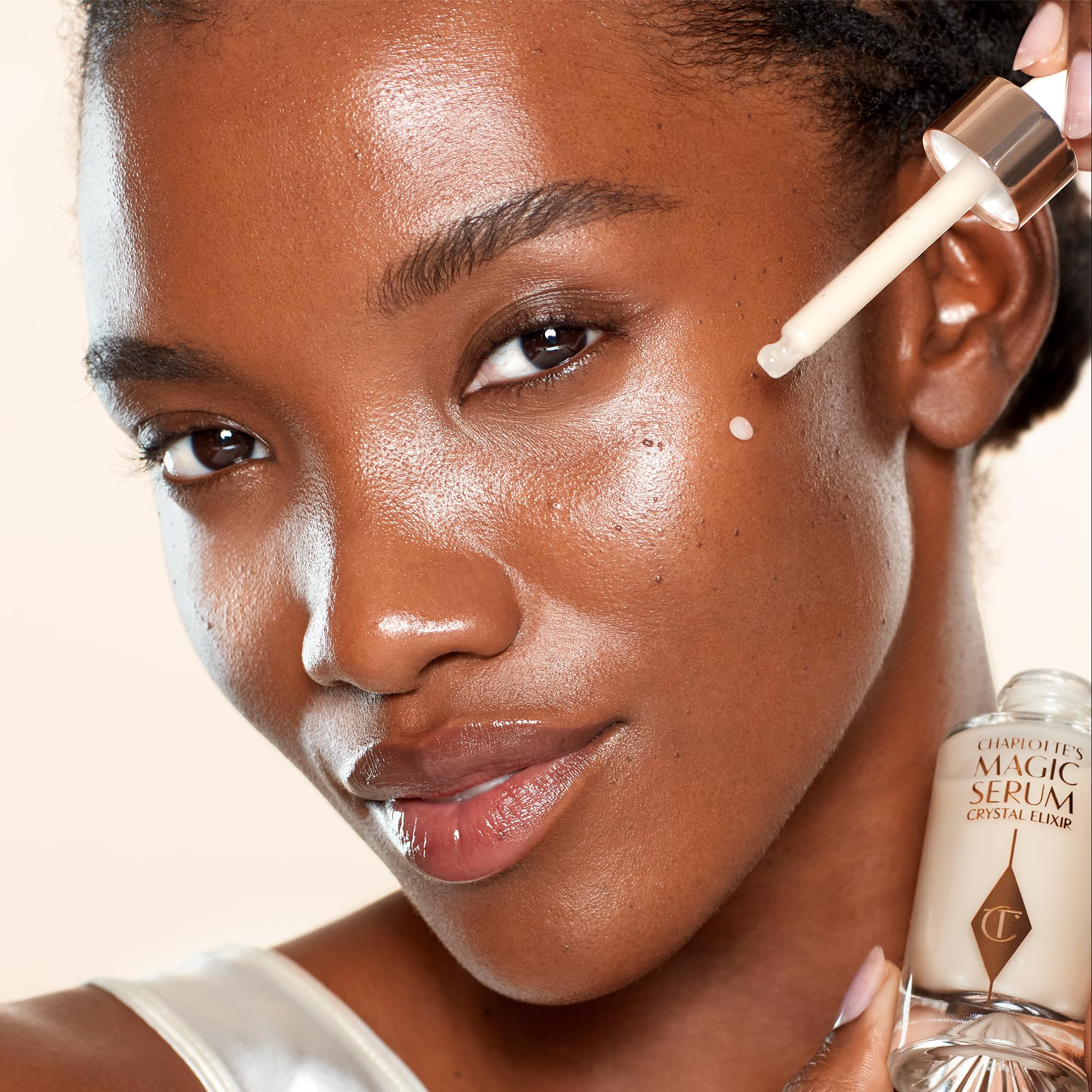 Ingredient-icons highlight REPLEXIUM, Vitamin C, and polyglutamic acid in Crystal Elixir.