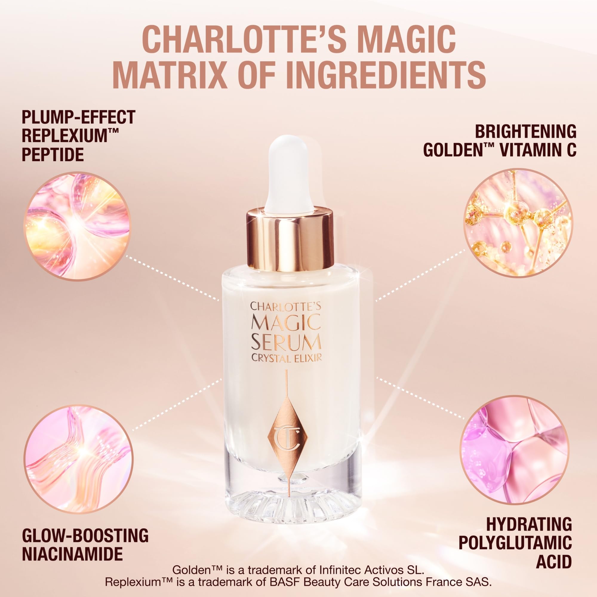 Morning routine shot with Crystal Elixir for refreshed, dewy complexion prep.