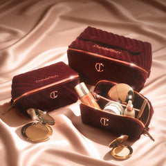 Top handle enables comfortable carrying from dresser to departure