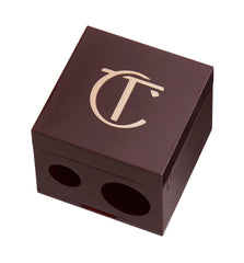 Charlotte Tilbury Pencil Sharpener dual-size sharpens eyeliner and lip liners with precision