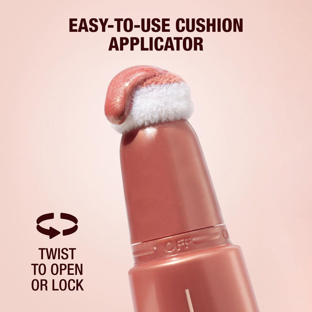 Charlotte Tilbury Pillow Talk Beauty Light Wand weightless glow with pearlescent finish.
