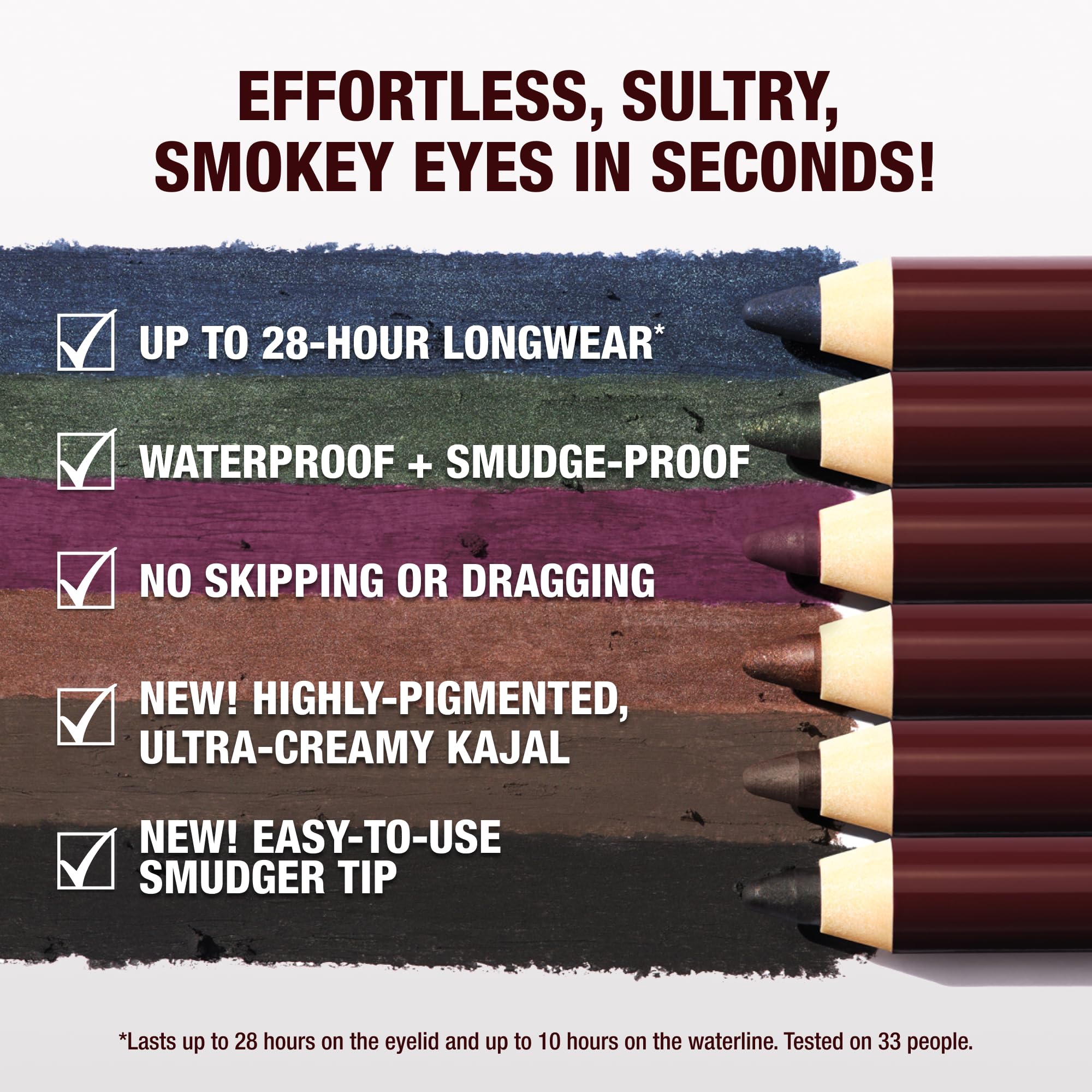 Fig Smoulder Rock 'N' Kohl pencil creates rich, smoky depth.
