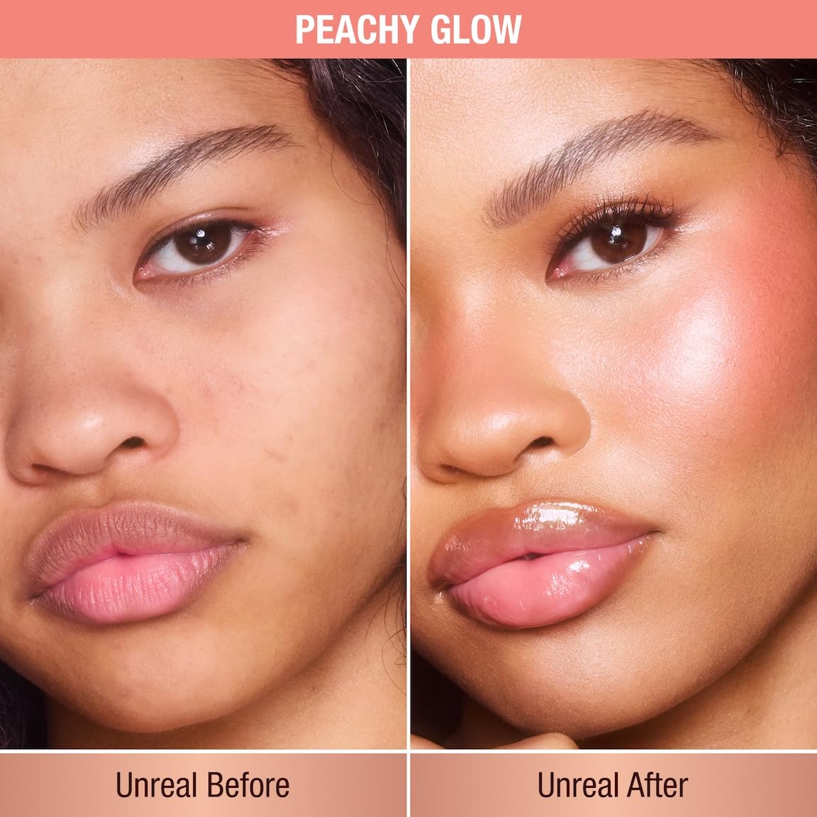Charlotte Tilbury Unreal Blush Stick texture shows creamy, buildable color for smooth application.