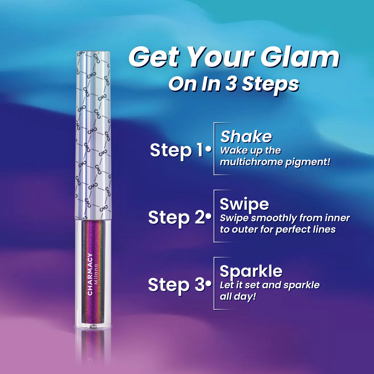 CHARMACY Ultra-fine tip brush enables precise liner application.