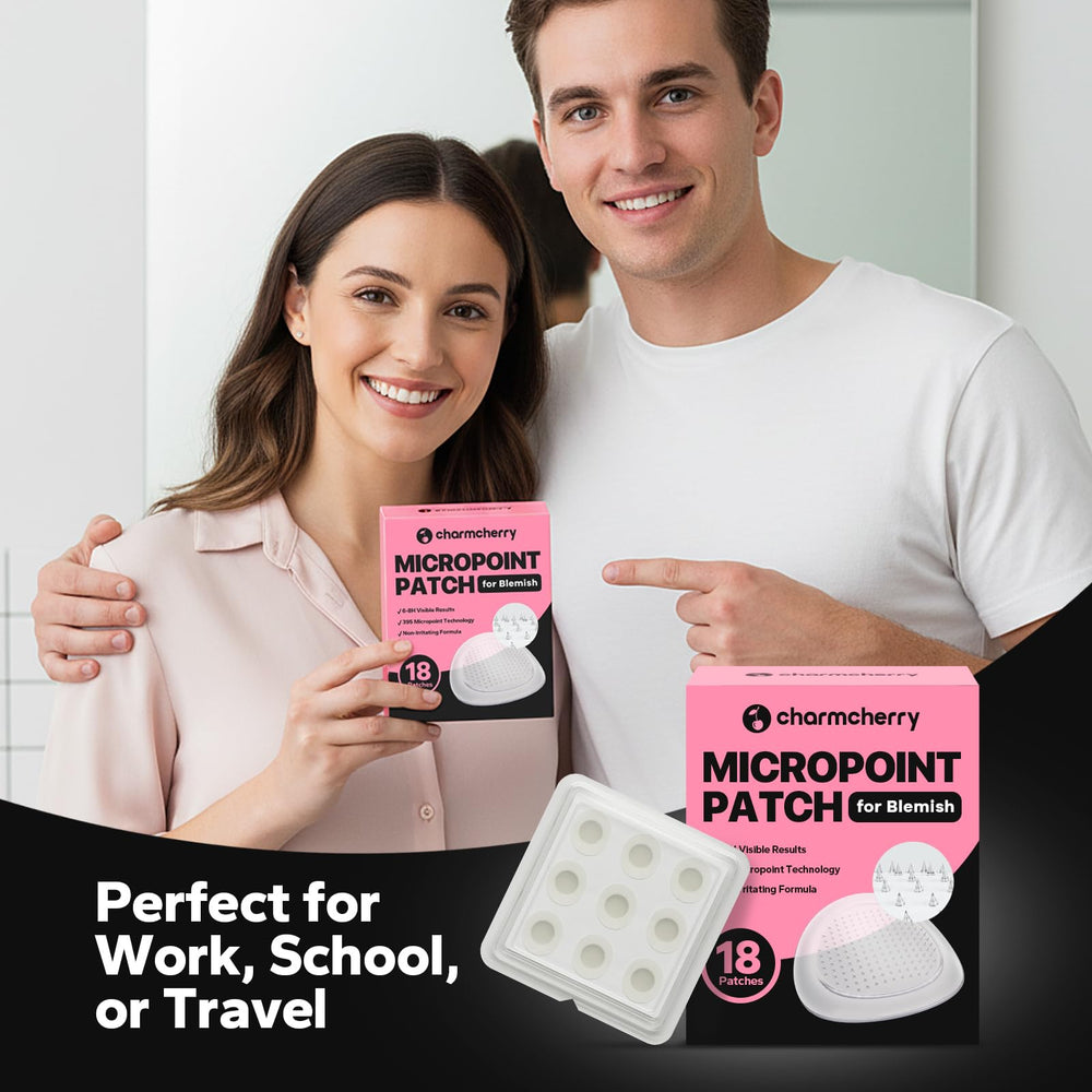 CharmCherry travel friendly patch set for quick blemish care.