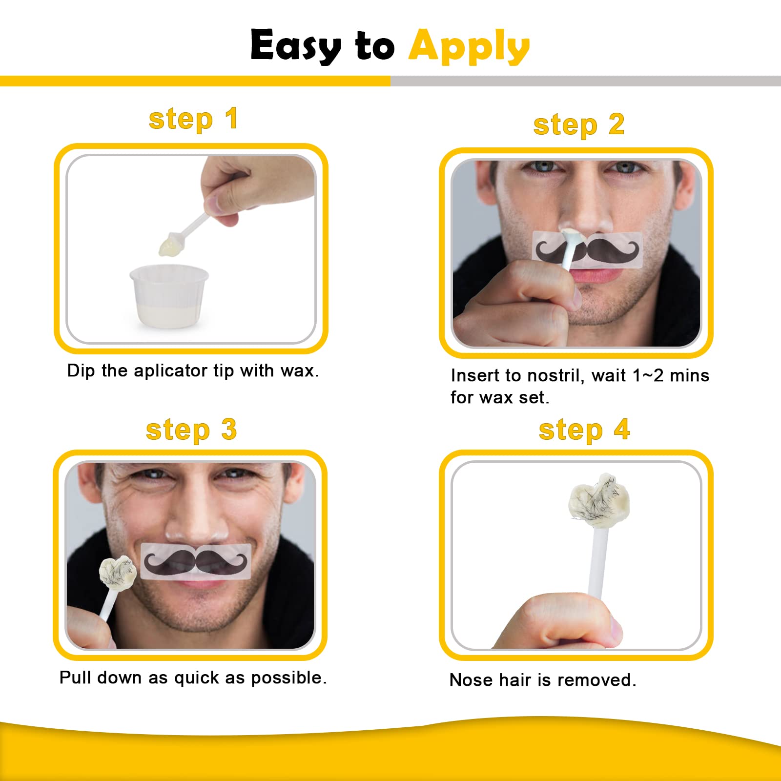 Charmonic nose hair remover inside nostril for targeted removal.