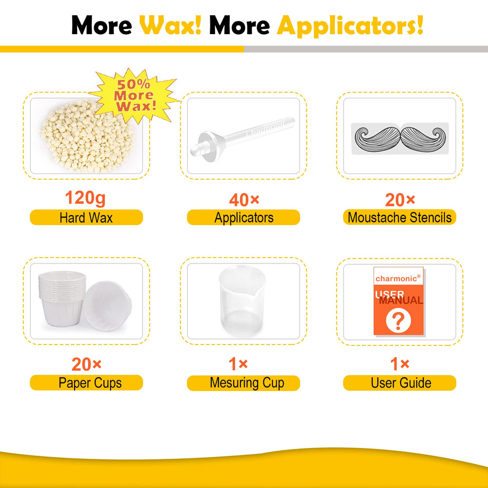 Charmonic nose wax applicators 20-pack for precise removal.