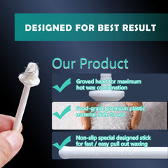 Charmonic nose wax stick uses soft food grade plastic for safe, comfortable wax application