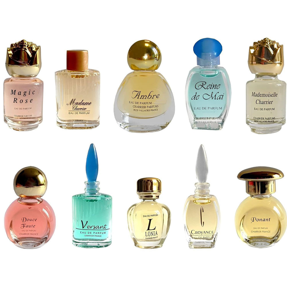 Charrier Parfums magie-rose miniature bottle presents a romantic floral moment