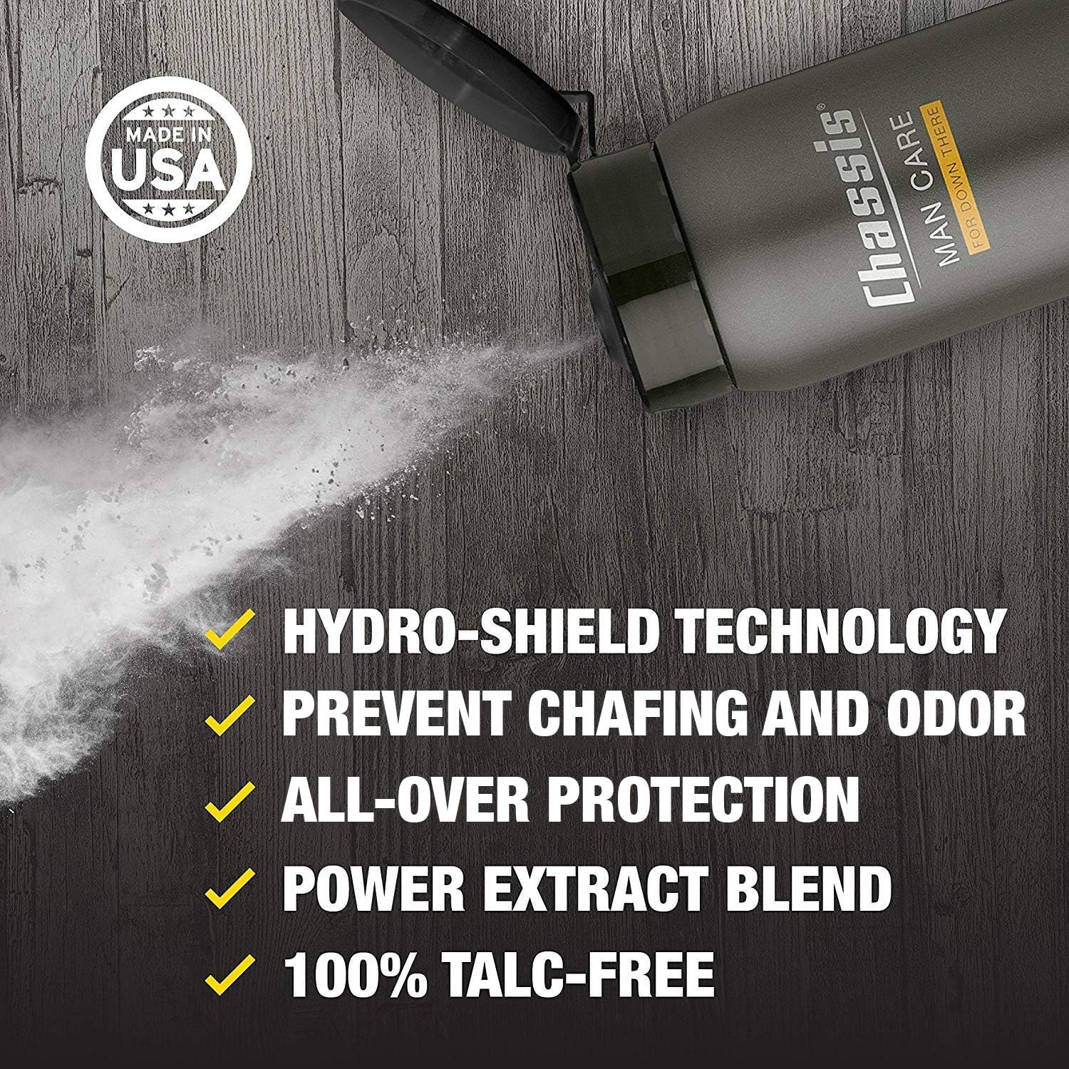 Chassis Ice Max Hydro-Shield odor-block technology for lasting dryness.