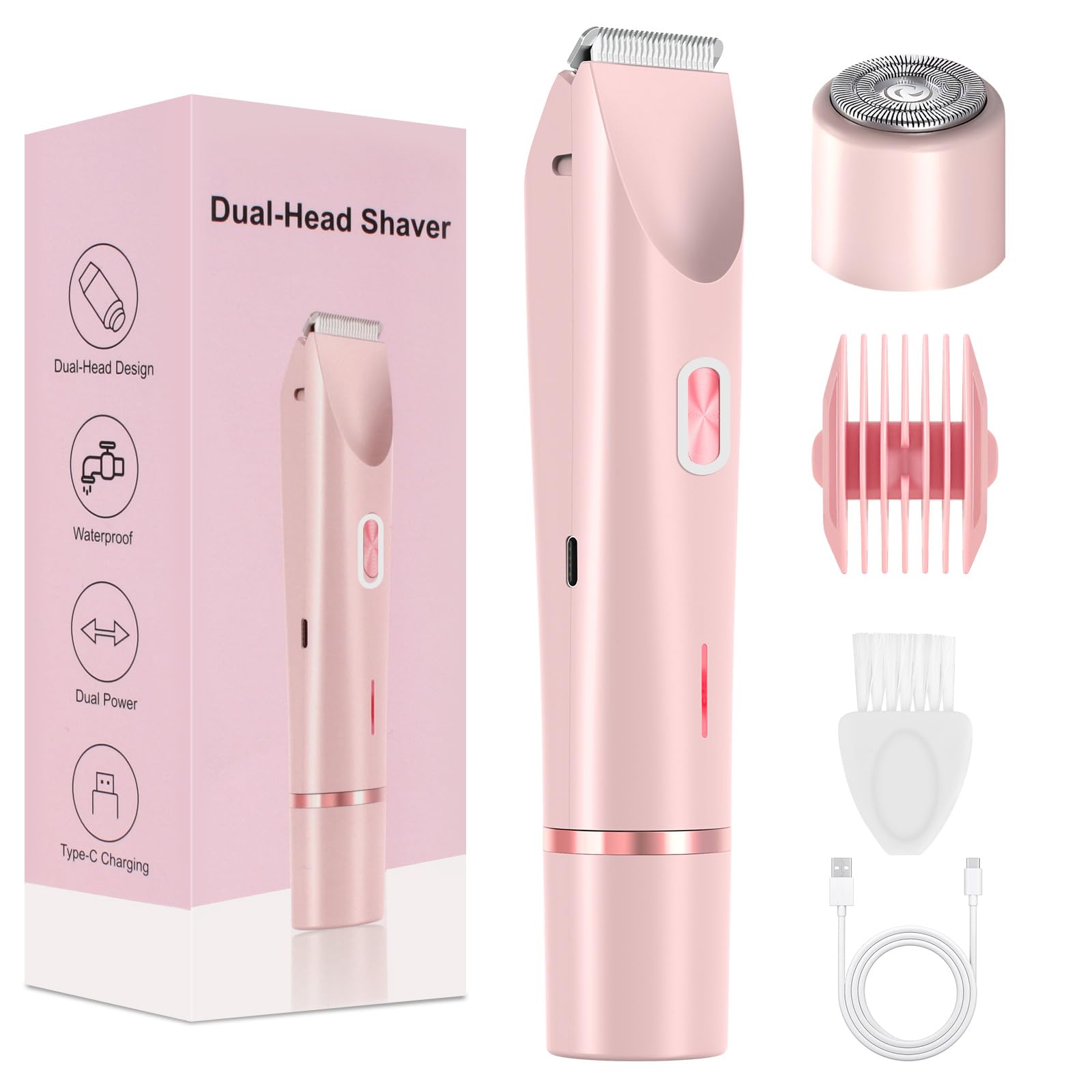 CheckSimple Bikini Trimmer dual-head front view for precise grooming.