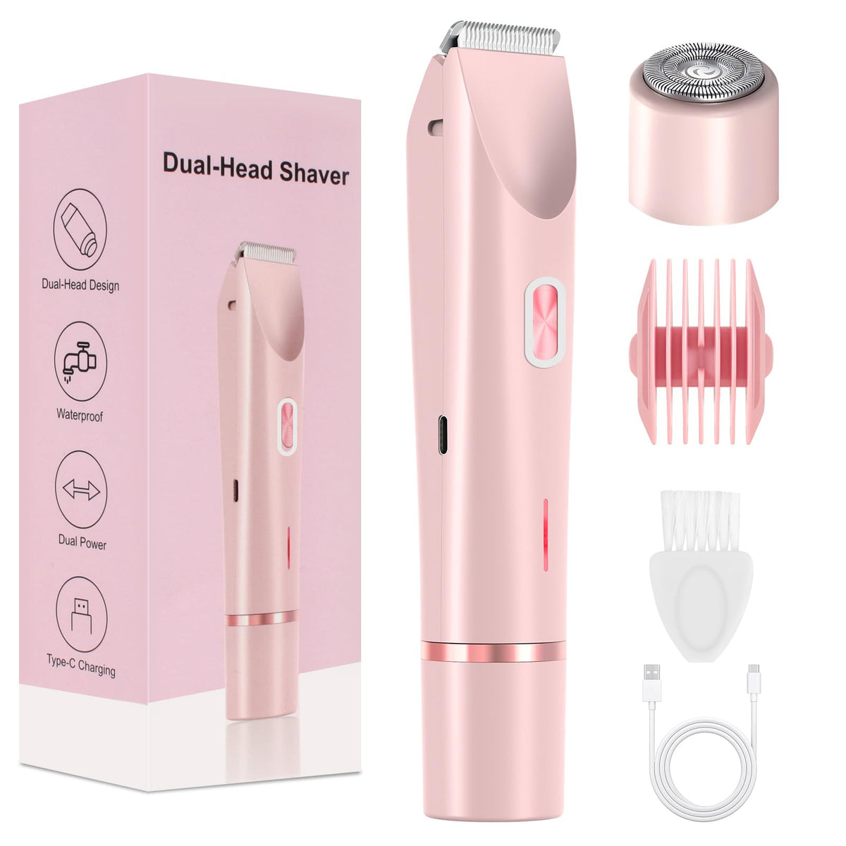 CheckSimple Bikini Trimmer dual-head front view for precise grooming.