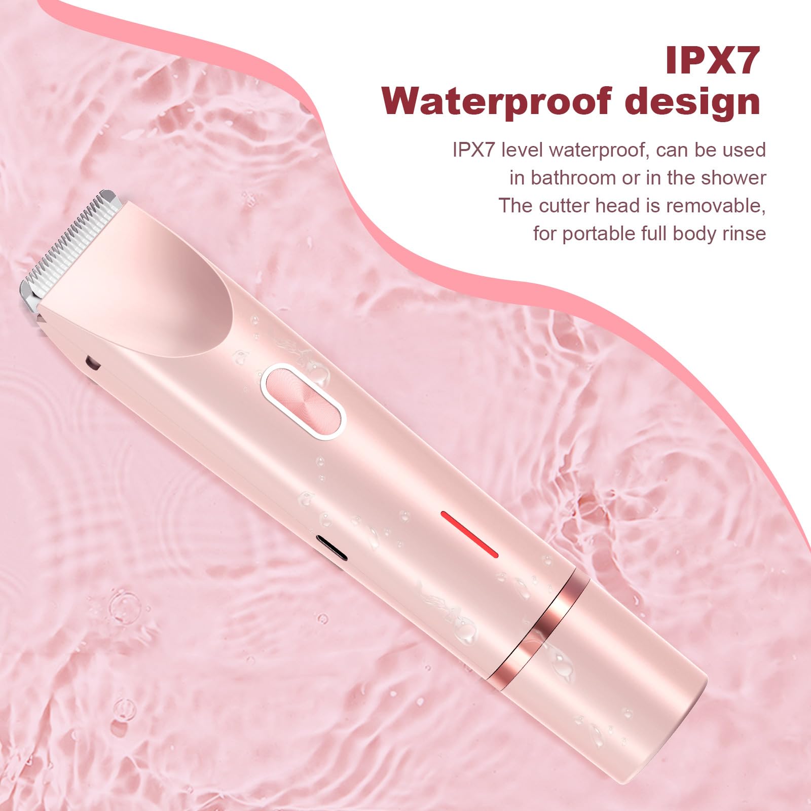 CheckSimple Bikini Trimmer in-use waterproof performance for reliable grooming.