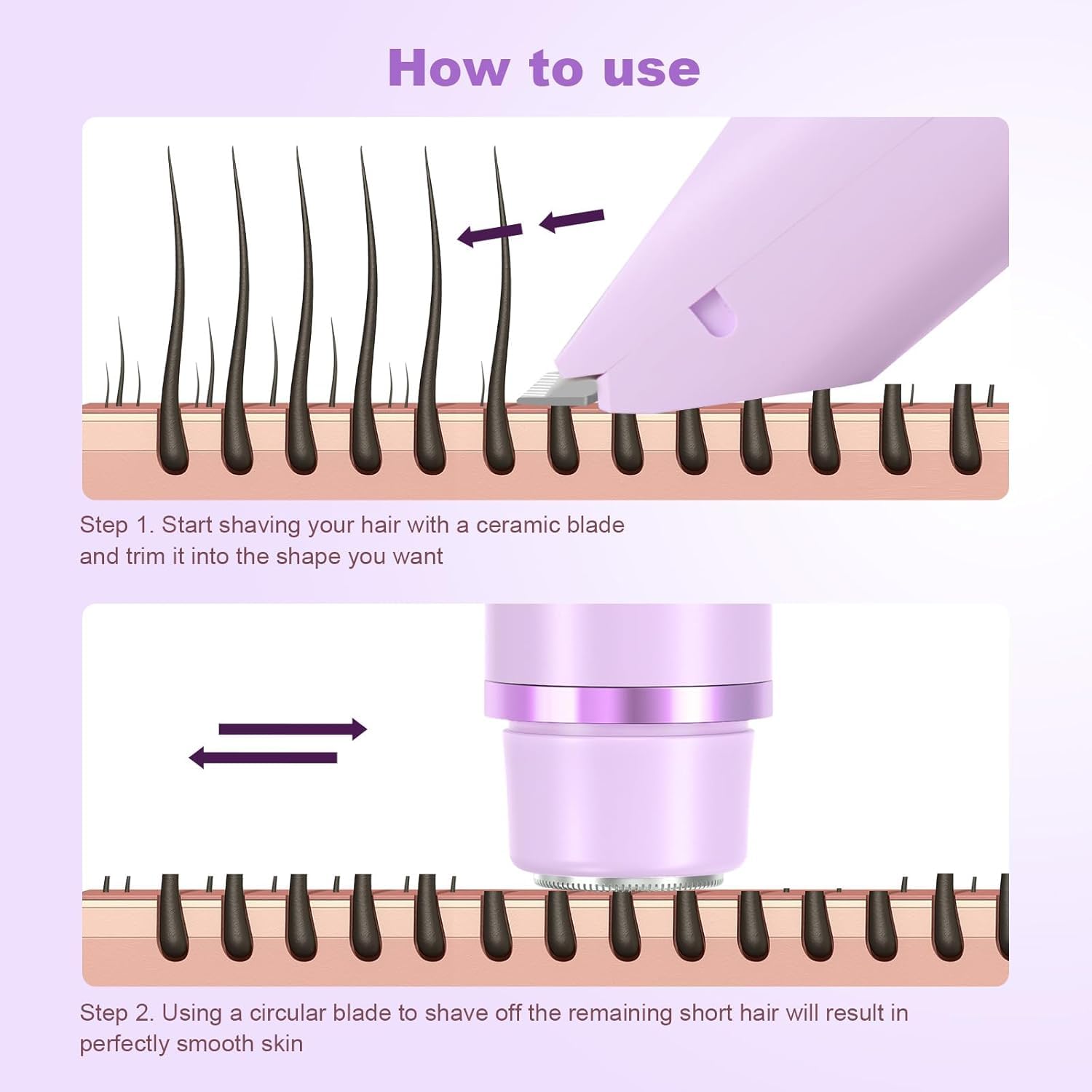 CheckSimple Dermave bikini shaver 2-in-1 for versatile grooming.