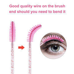 CHEFBEE flexible brush head for precise lash grooming at multiple angles.