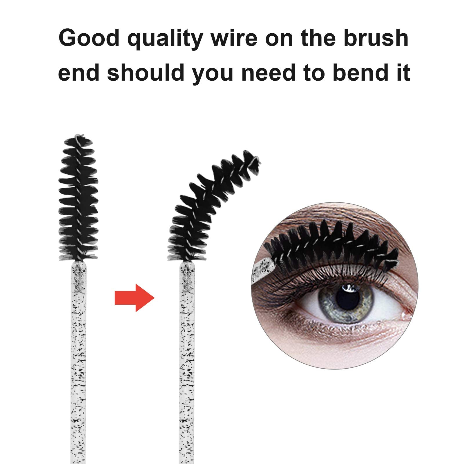 CHEFBEE crystal plastic handle spoolie brush for precise separation