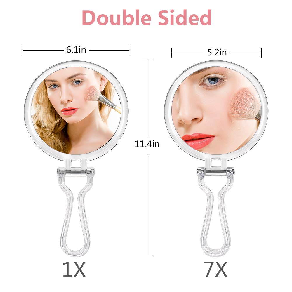 Cheftick 6-inch portable makeup mirror is travel-ready with full visibility.
