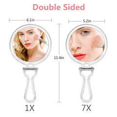 Cheftick 6-inch portable makeup mirror is travel-ready with full visibility.