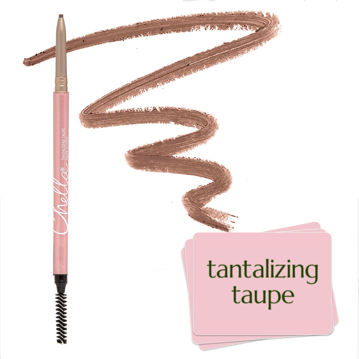 Chella Eyebrow Pencil Taupe with precision tip for natural, defined brows
