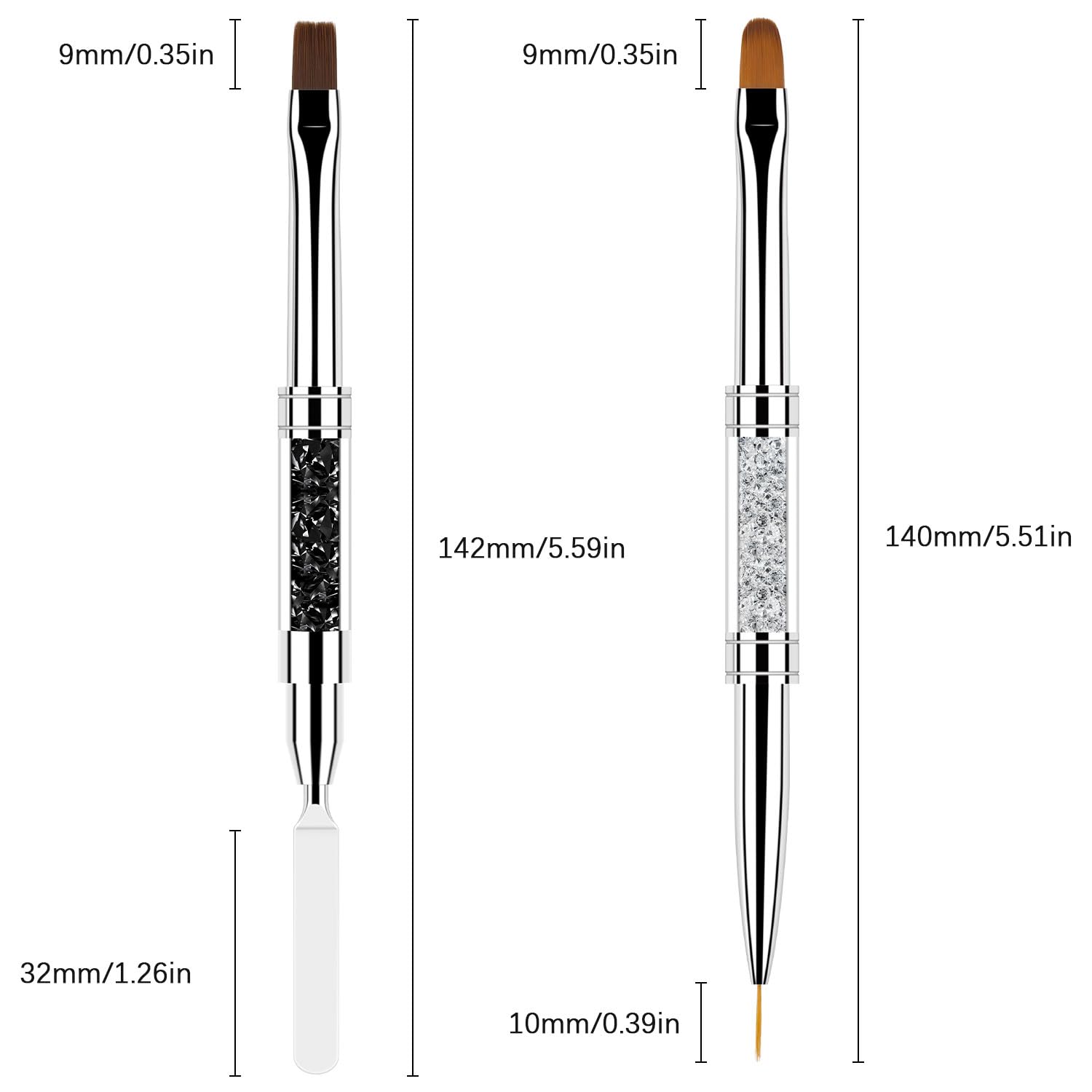Chemailon brush tip designed for precise shaping of nail tips.