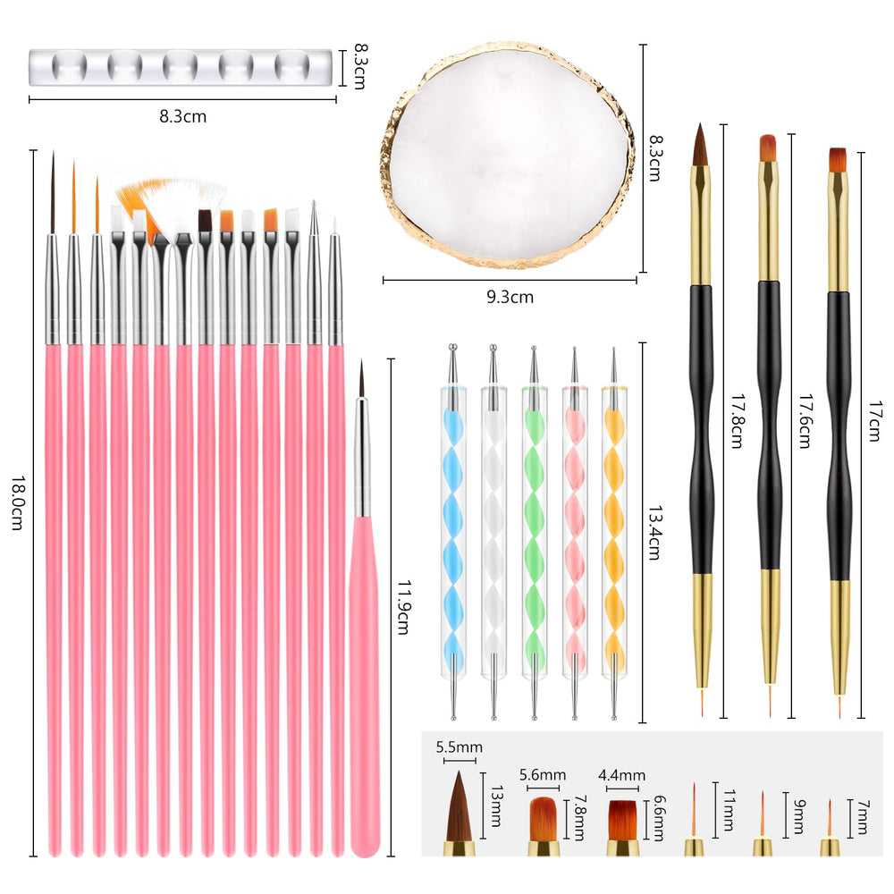 Chemailon gold-edge resin nail palette ideal for color blending and display