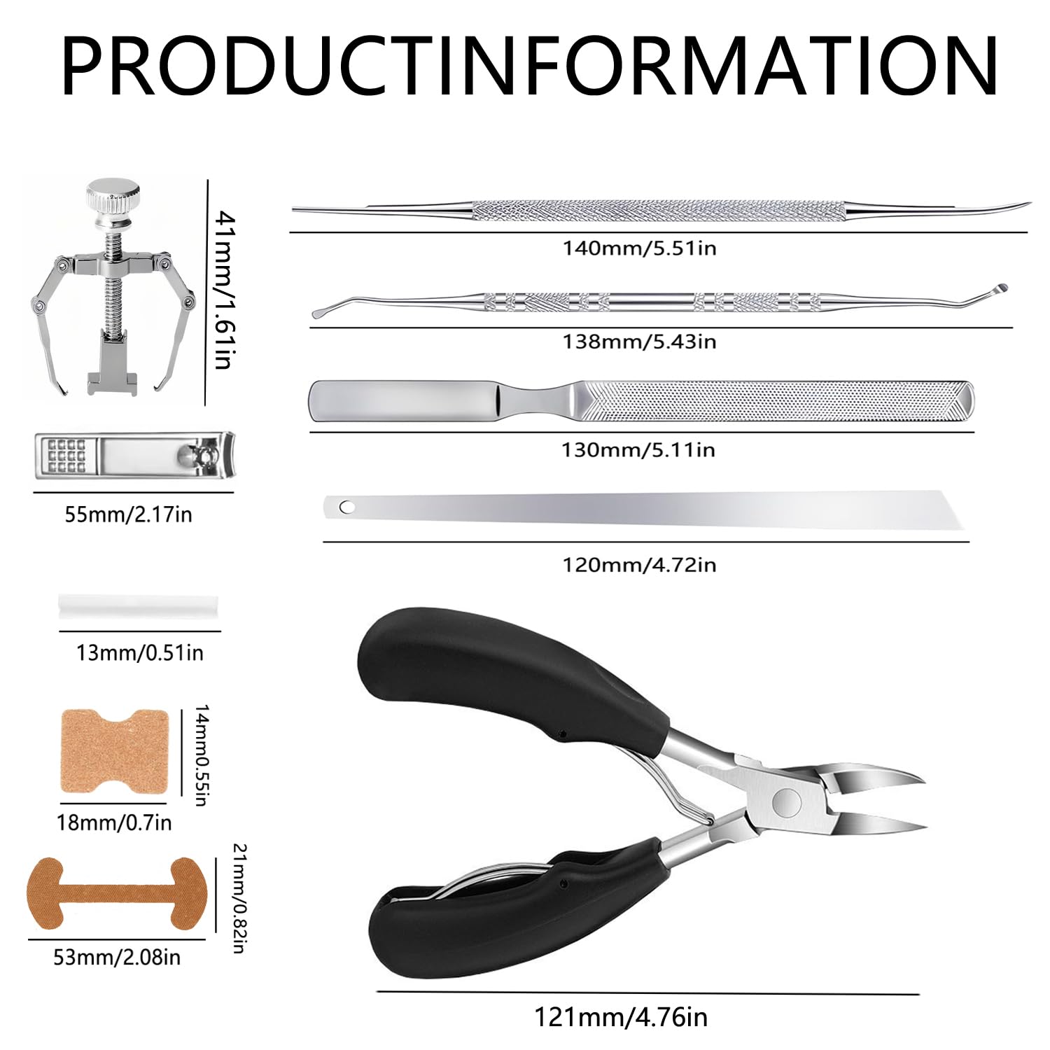 Chemailon multi-size correction patches offering gradual realignment options.