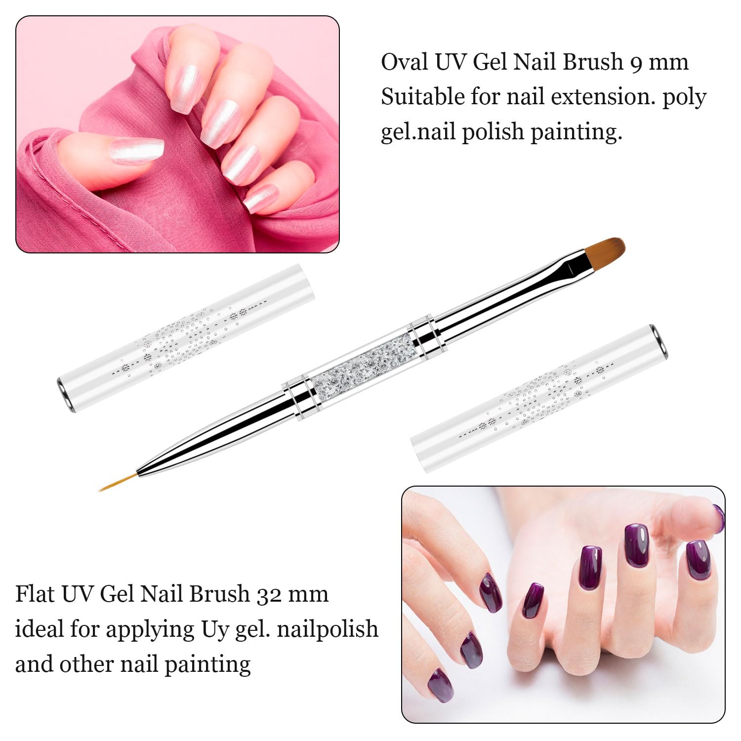 Chemailon nylon bristles close-up for smooth gel glide.
