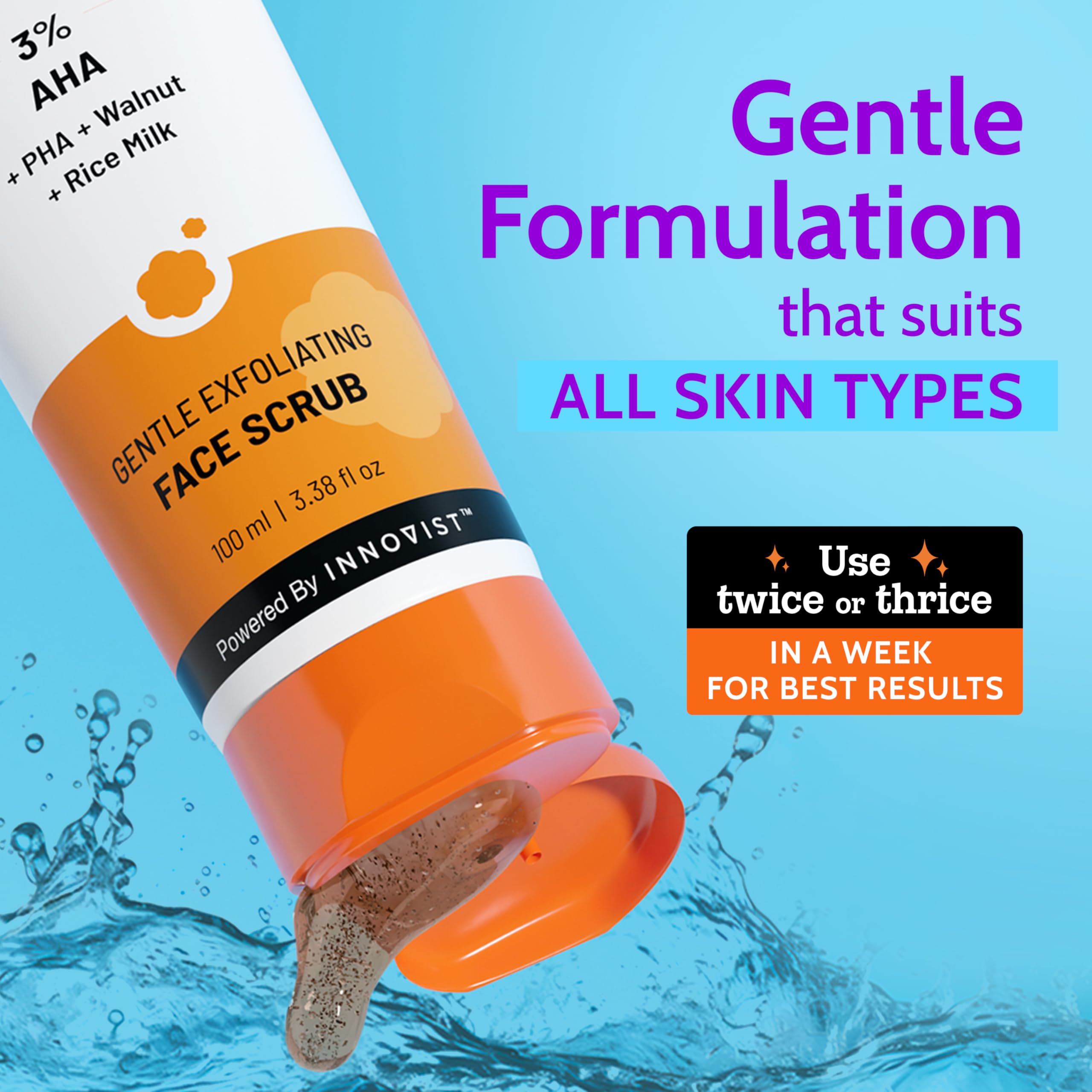 Chemist at Play mandelic-acid-walnut-powder blend refines pores.