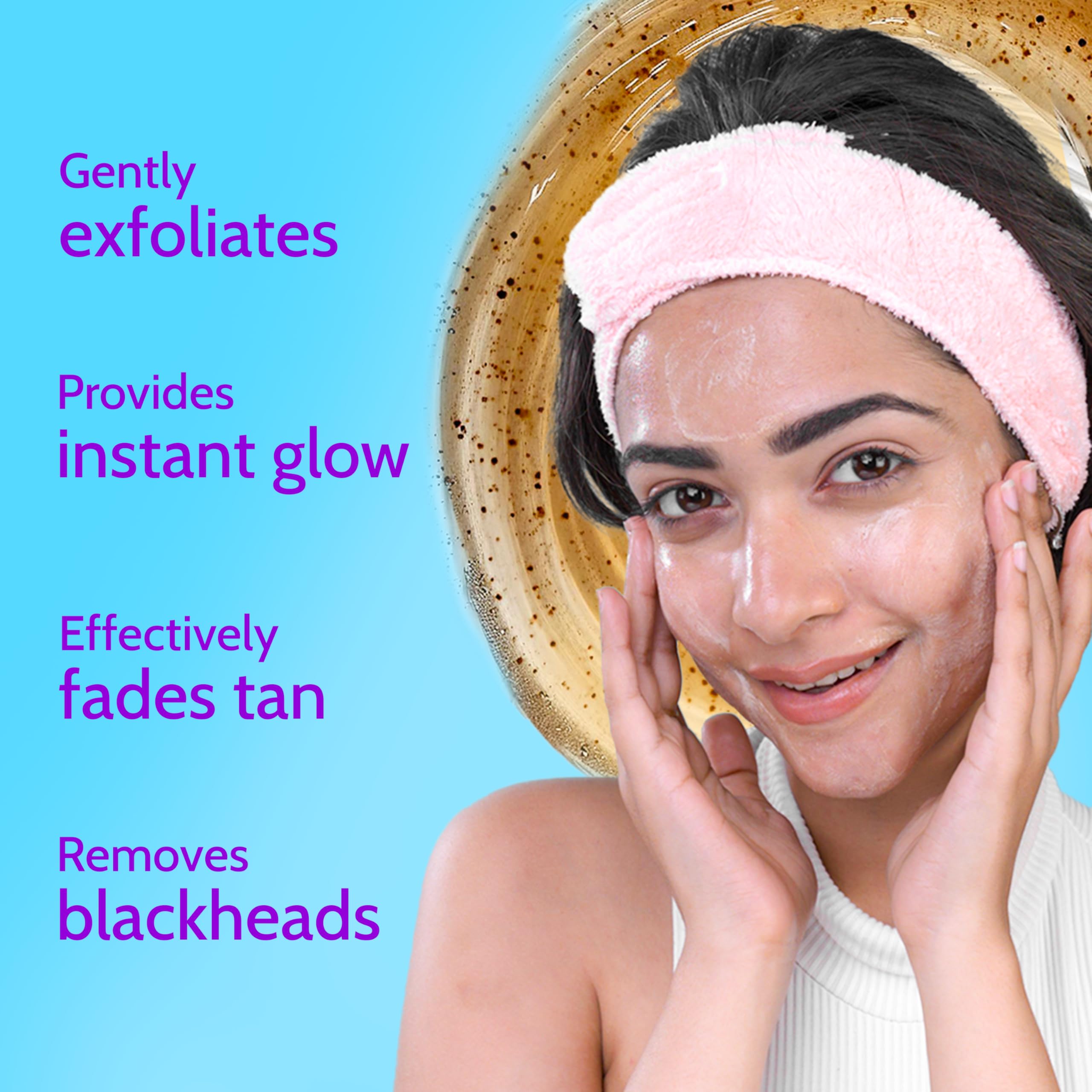Chemist at Play scrub texture closeup demonstrates gentle exfoliation.