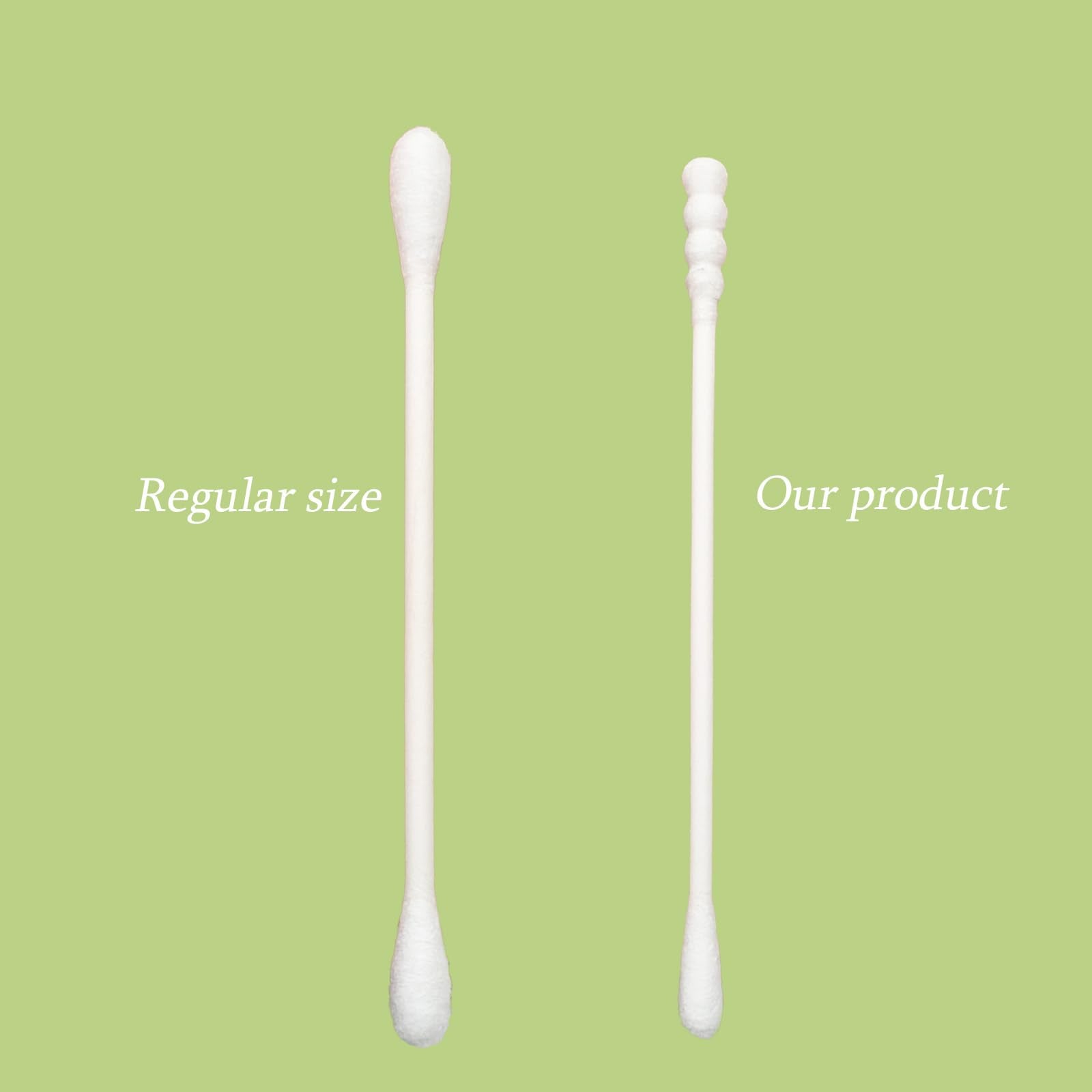 Chenchenchen 1000-count mini cotton swabs with round head for gentle care.
