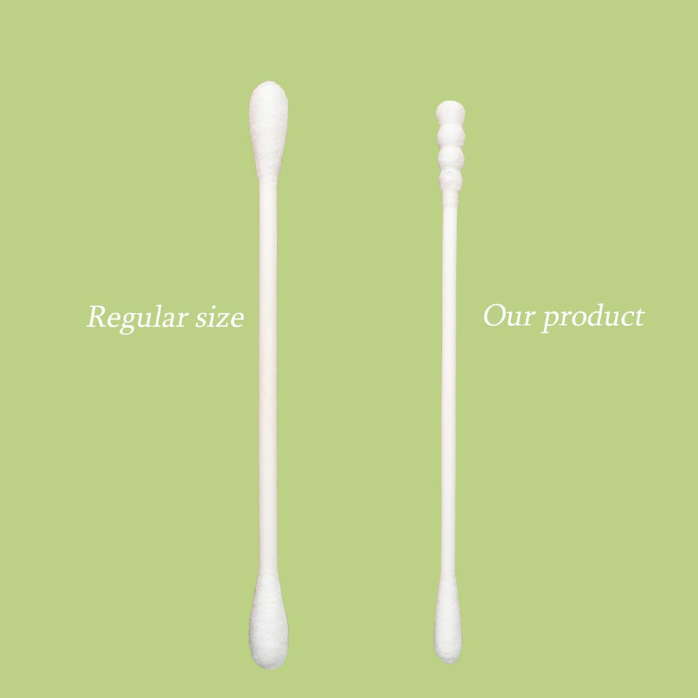Chenchenchen 1000-count mini cotton swabs with round head for gentle care.