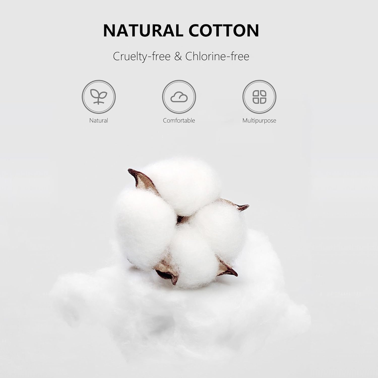 Chenchenchen bamboo-and-cotton swabs with natural fibers for gentle application.