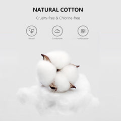Chenchenchen bamboo-and-cotton swabs with natural fibers for gentle application.