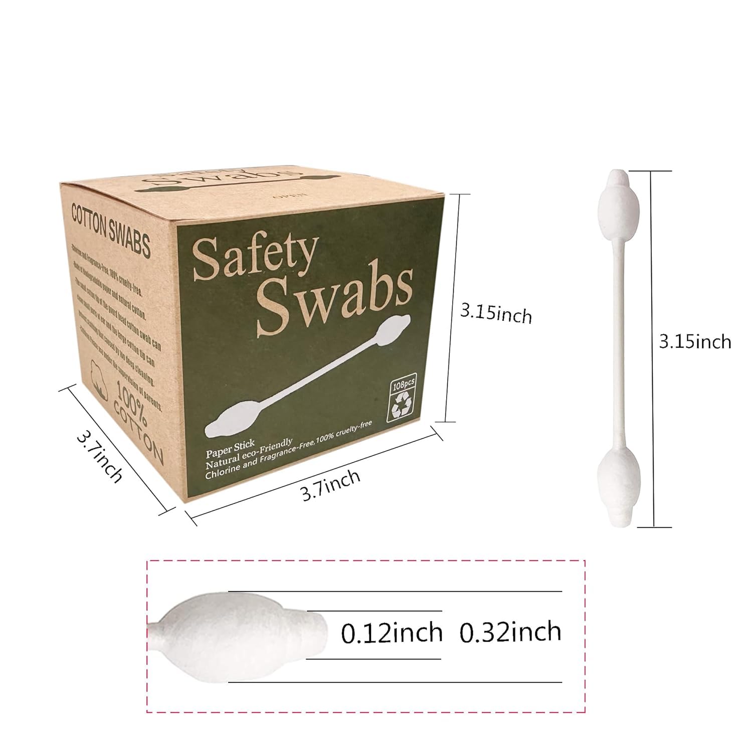 Chenchenchen swabs with a sturdy double-layer head for reliability