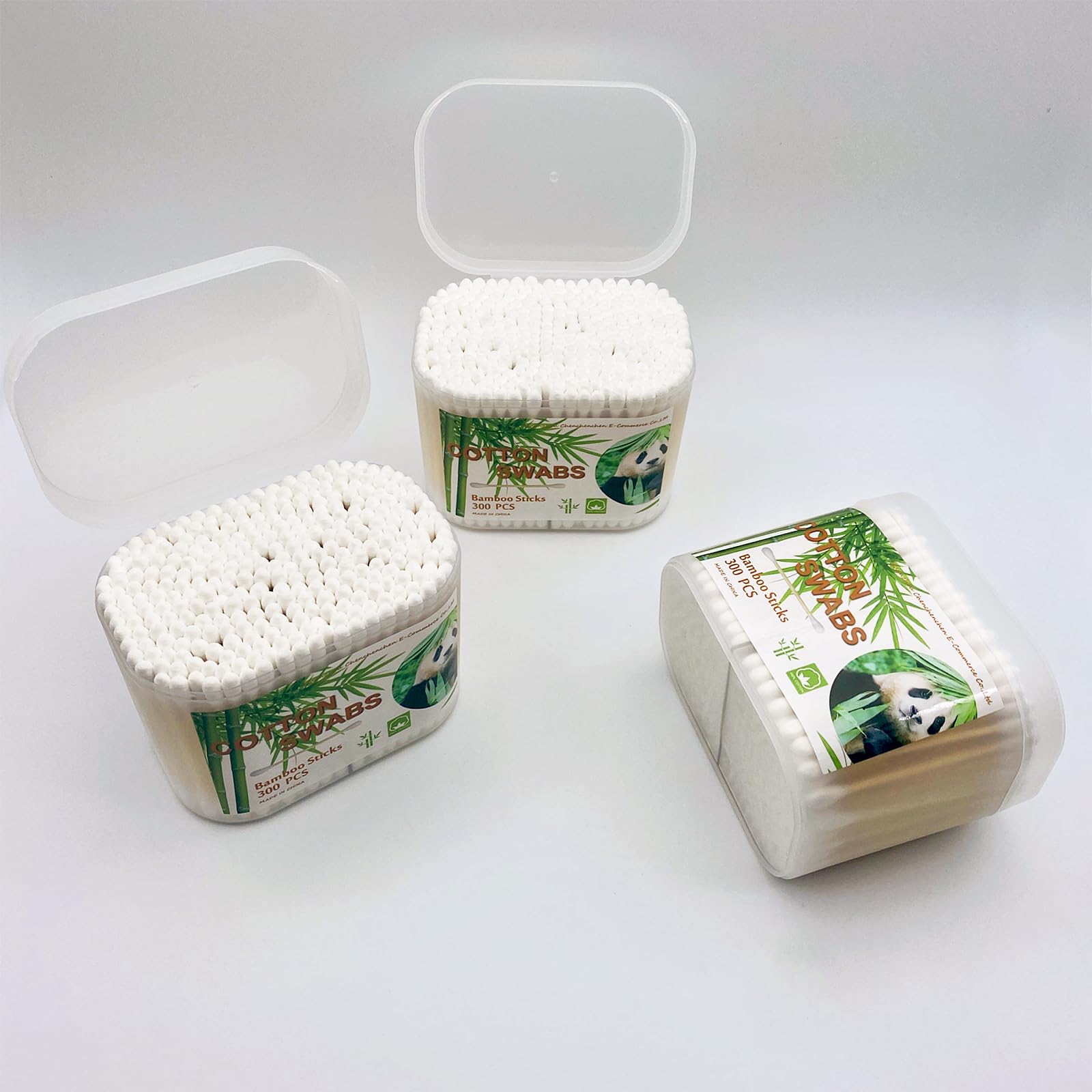 Quanzhou Chenchenchen bamboo cotton swabs handle close-up highlighting sturdy bamboo core.