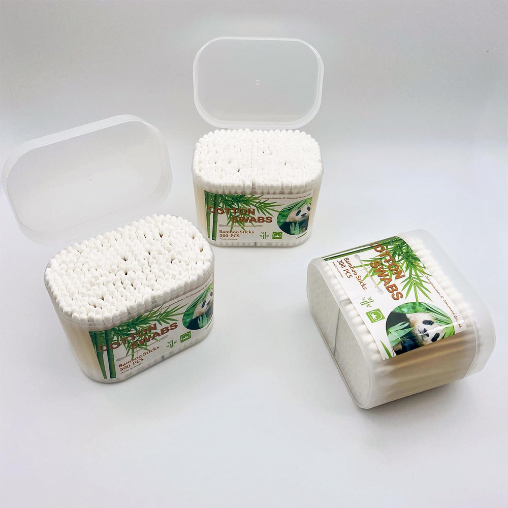 Quanzhou Chenchenchen bamboo cotton swabs handle close-up highlighting sturdy bamboo core.
