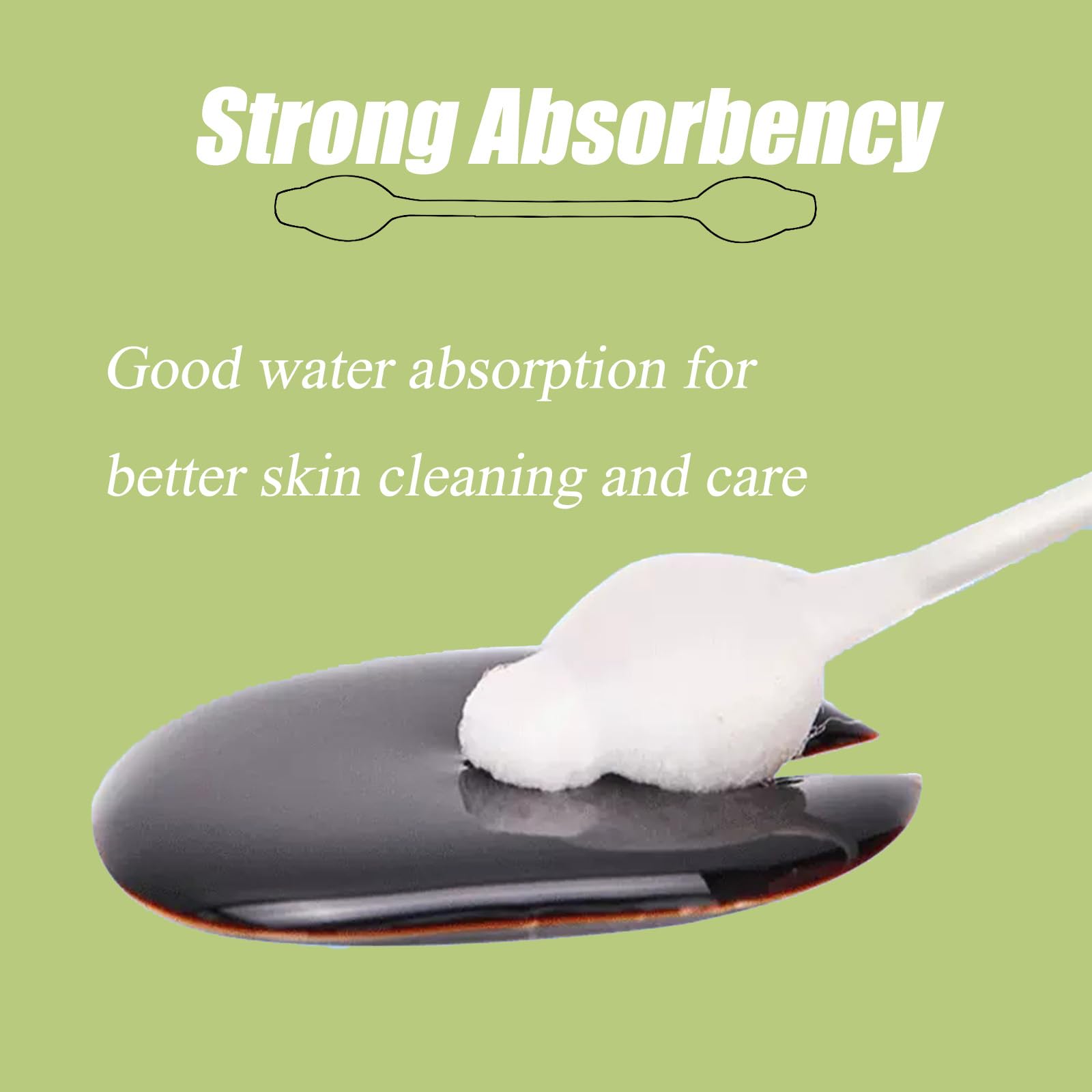 Chenchenchen highly absorbent cotton swabs for drying and gentle cleansing.