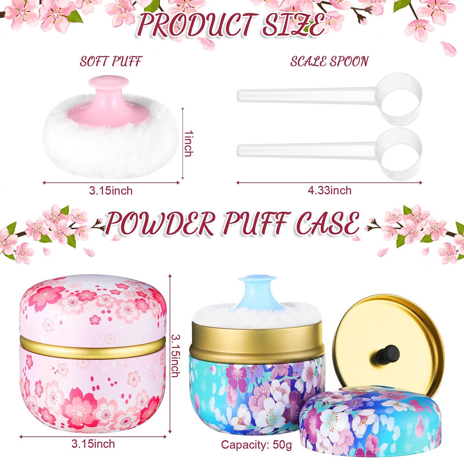 CHENGU soft powder puffs ideal for gentle skin contact during use