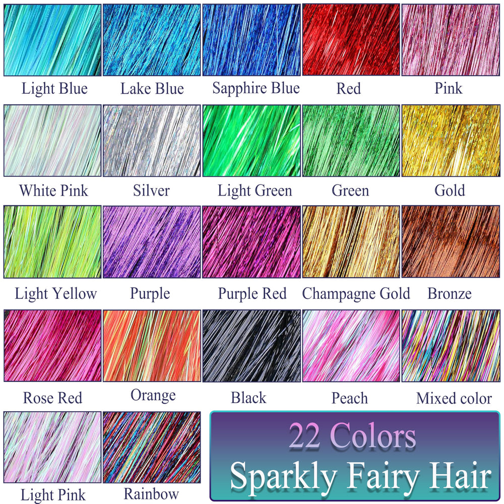 CHENZI sparkly tinsel close-up highlighting rich color and texture.
