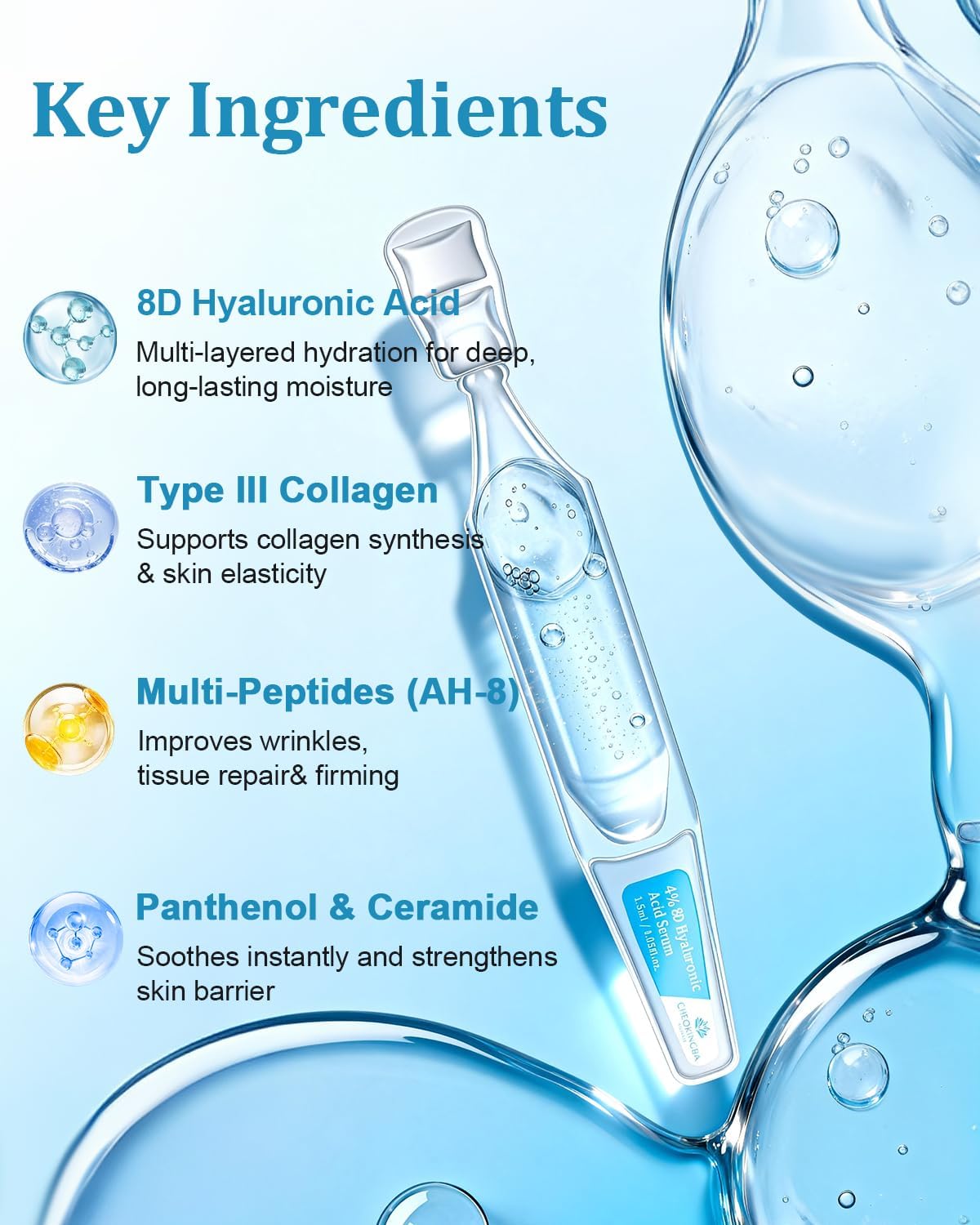 CHEOKINGBA Ceramide NS barrier support formula visual indicating redness relief