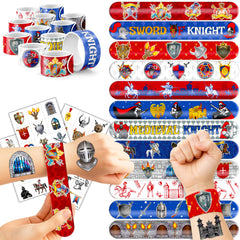 Cherisnowy set medieval caballeros, tatuajes para fiestas temáticas divertidas.