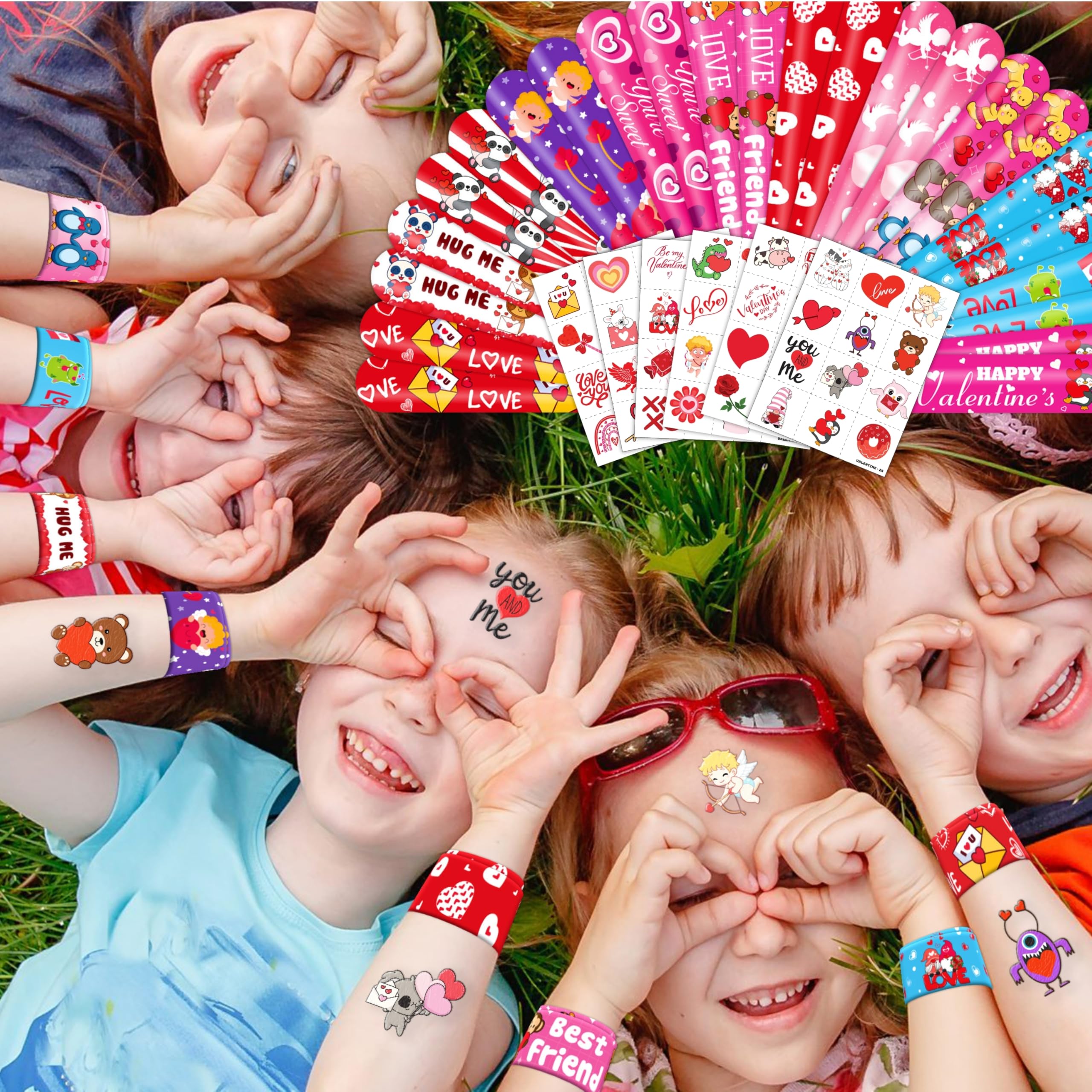 Cherisnowy fiesta de cumpleaños Valentín con tatuajes y pulseras