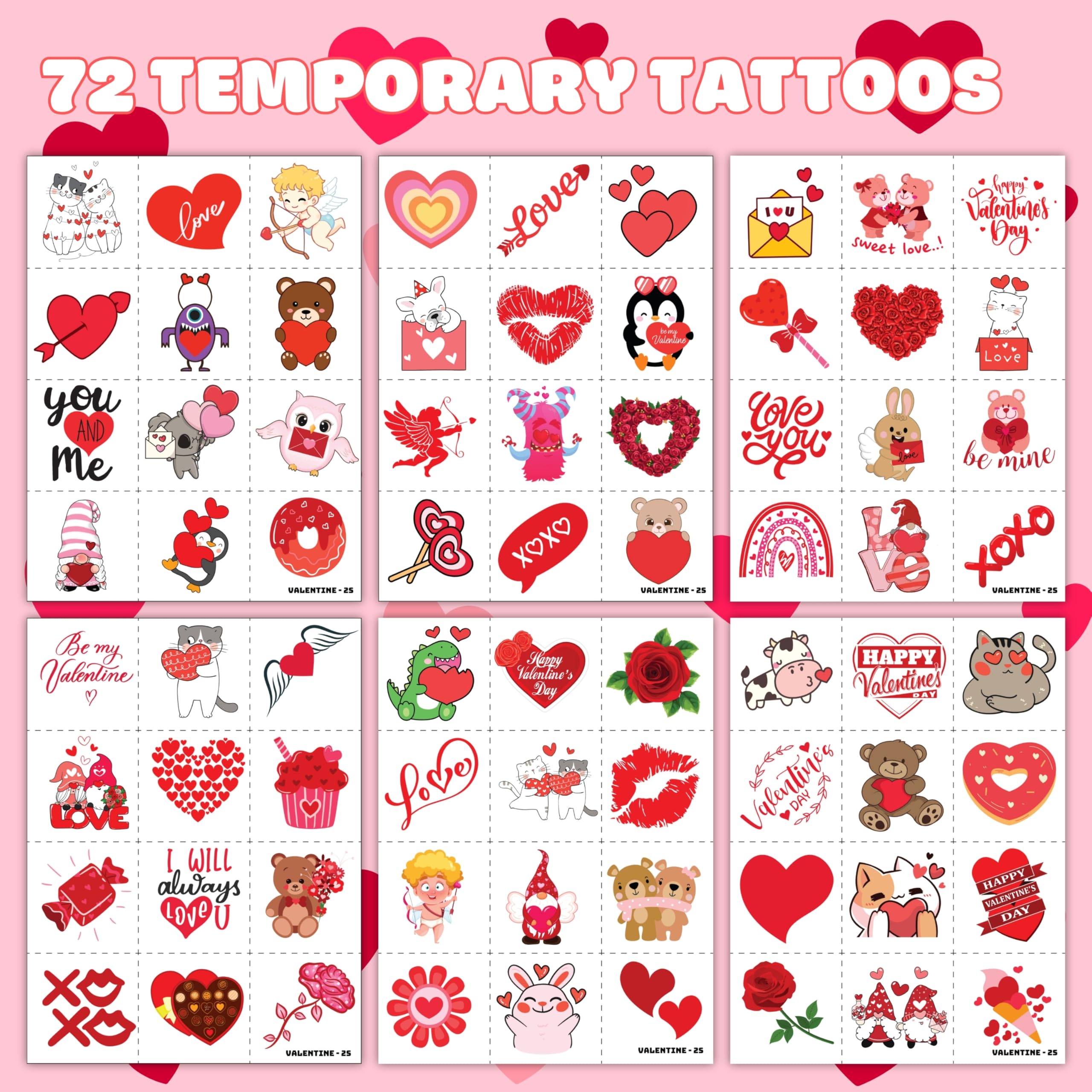 Cherisnowy pack favores San Valentín para clase e intercambio
