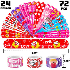 Cherisnowy pulseras slap colores vibrantes para fiestas rápidas