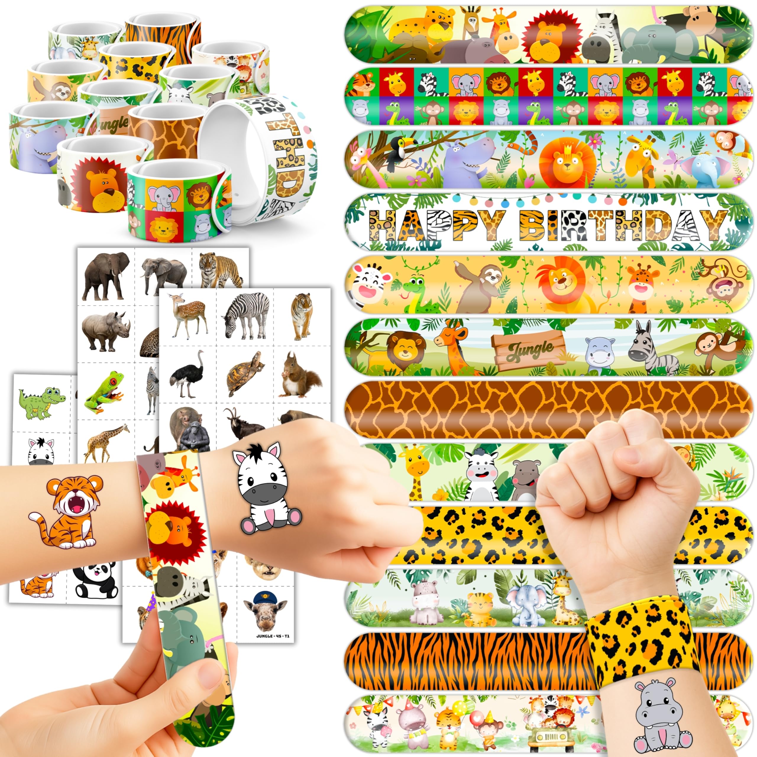 Cherisnowy tatuajes jungla: colores brillantes para fiestas infantiles
