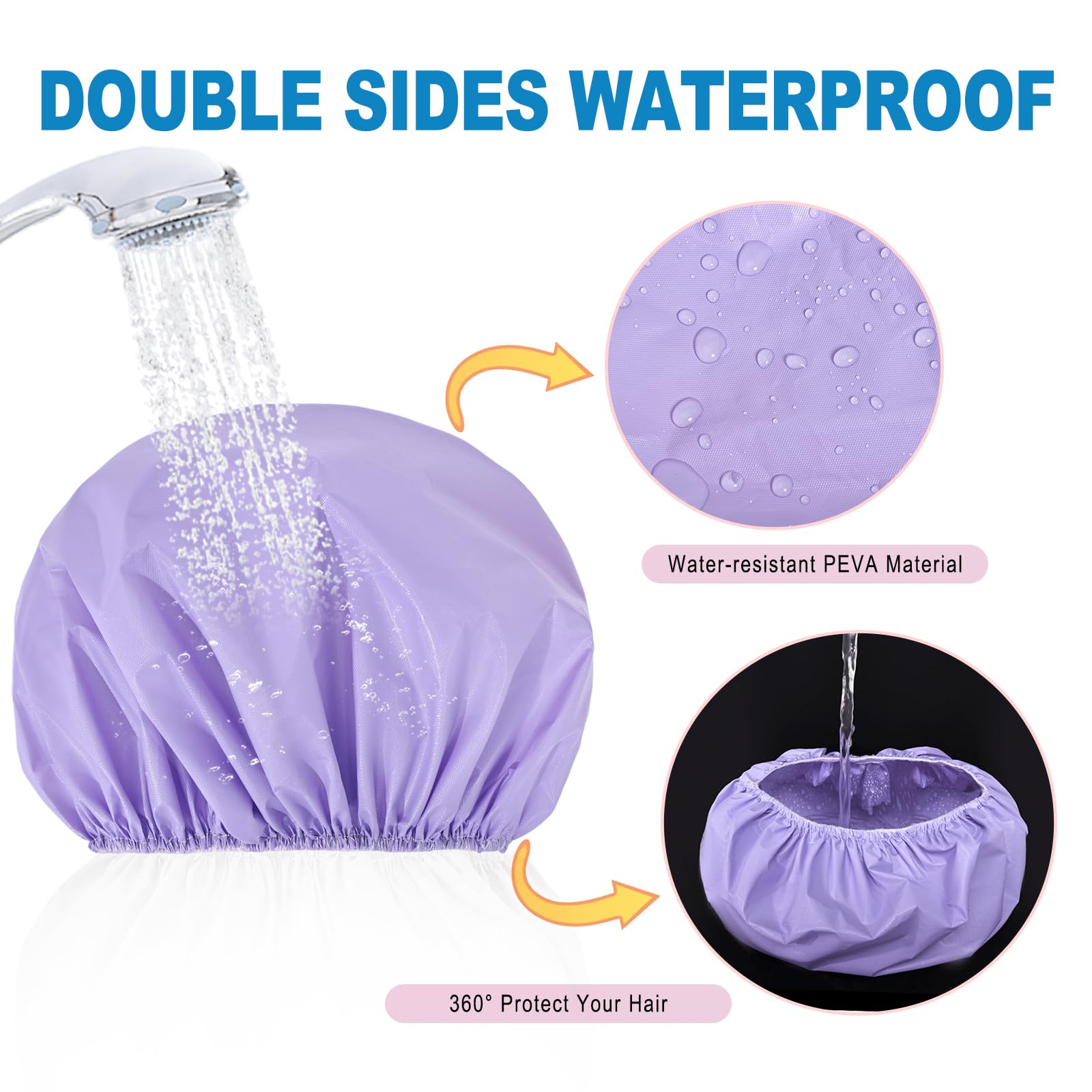 CHFONG red shower cap provides quick hair protection while you shower.