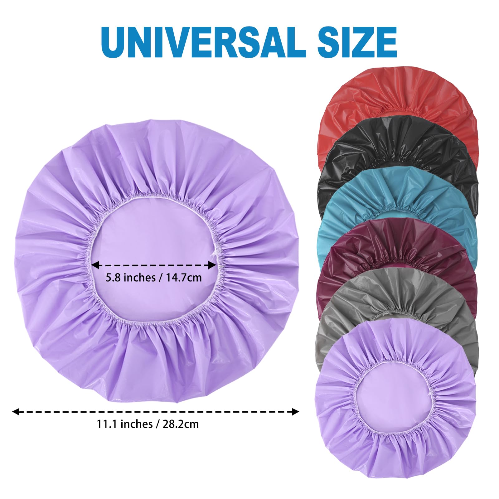 CHFONG teal shower cap highlights six-color set and comfortable, reusable design.