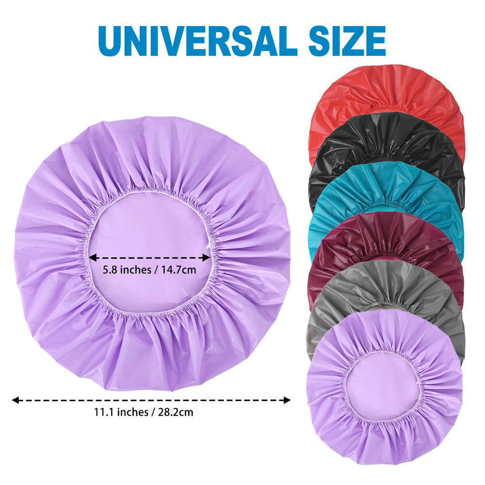 CHFONG teal shower cap highlights six-color set and comfortable, reusable design.