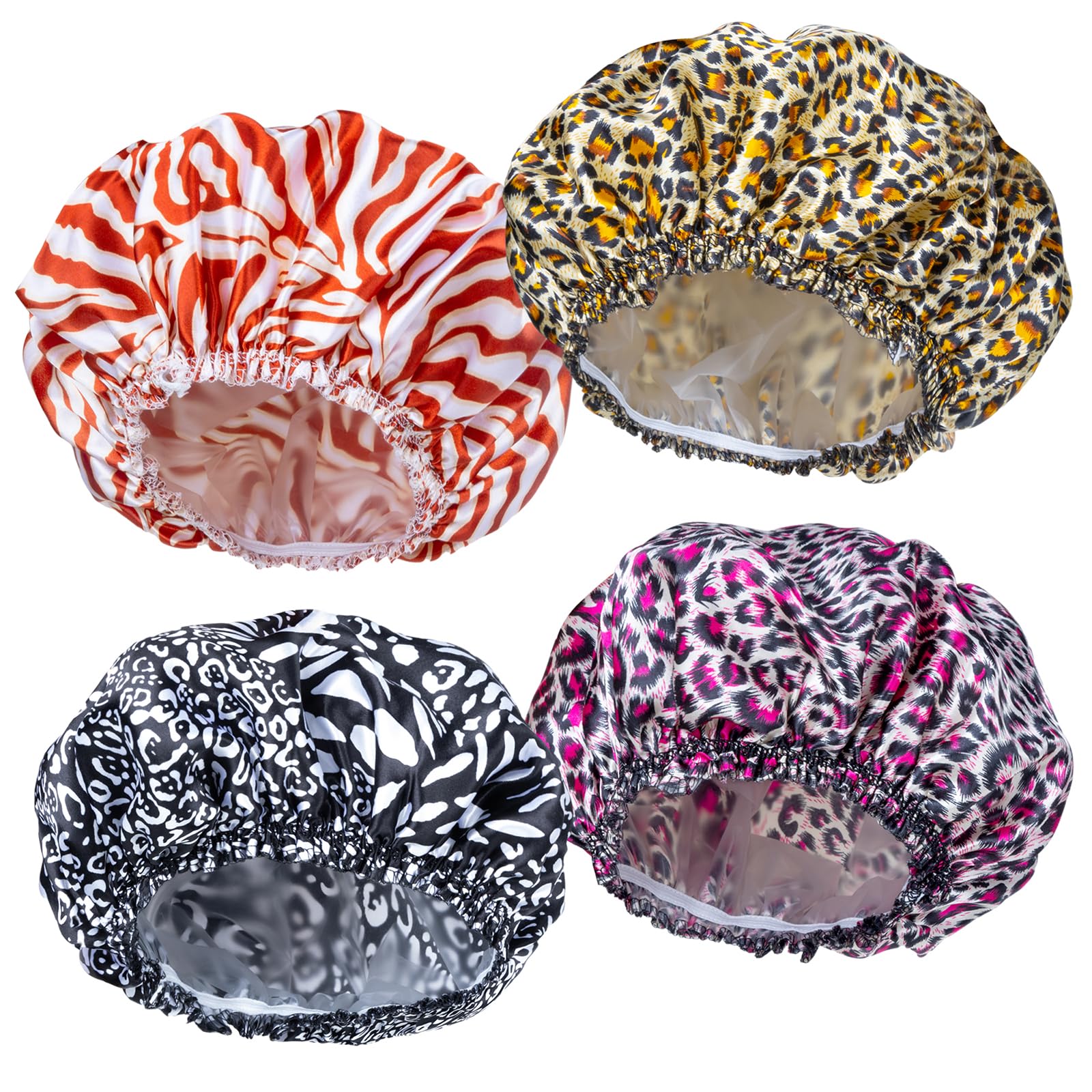 CHFONG four-piece shower cap pattern-1 keeps hair dry during shower