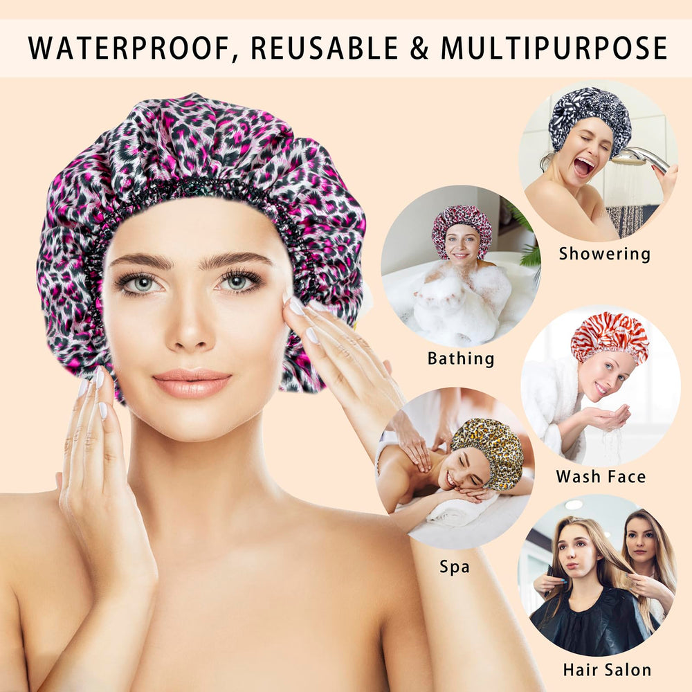 CHFONG four-piece shower cap pattern-2 comfortable, fashion-forward bath cap
